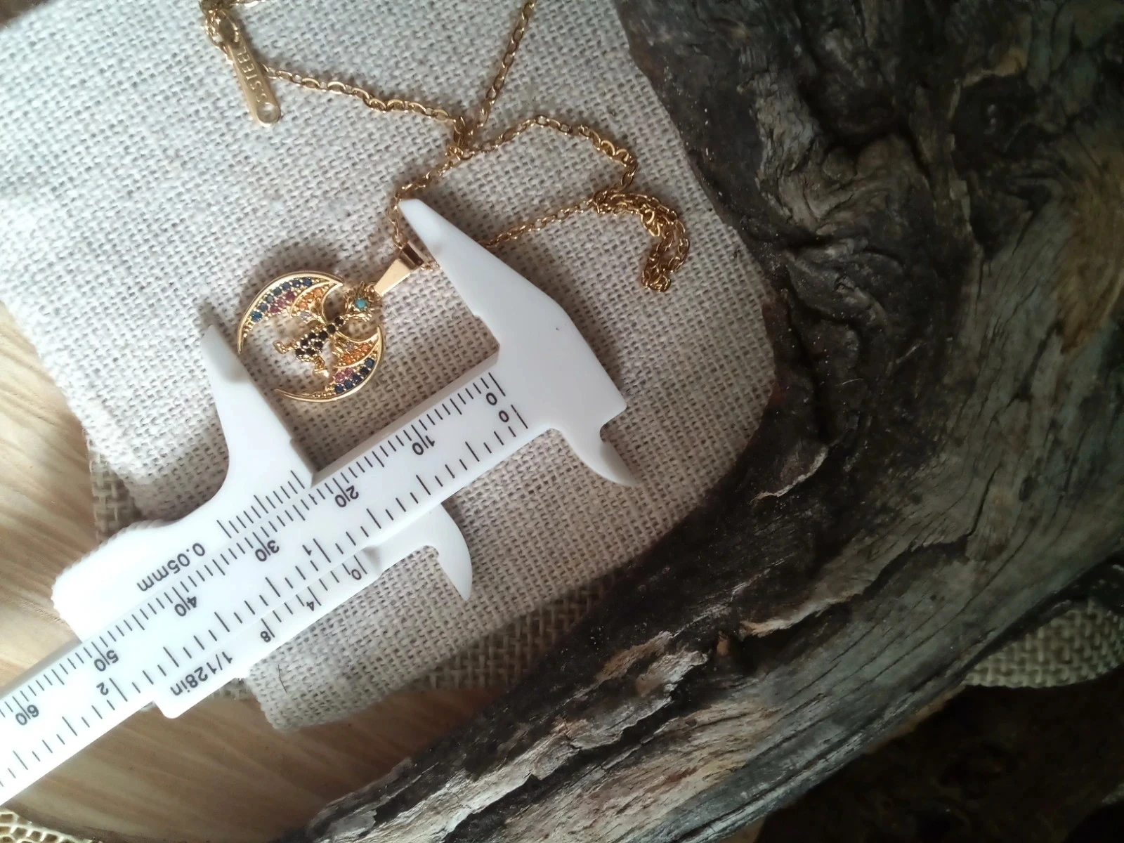 Klein gevleugeld draakje ketting met zirkonia – photo 2